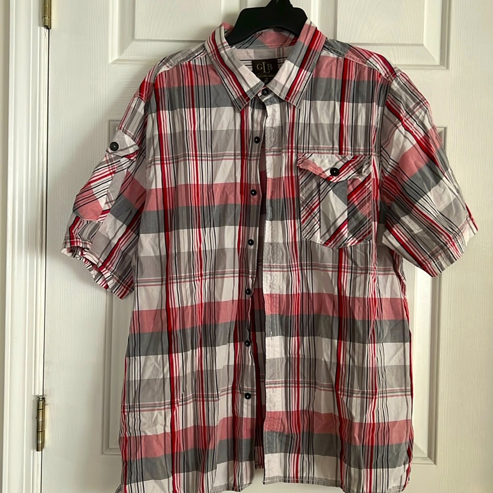 Men Plaid Shirt Size 2XL